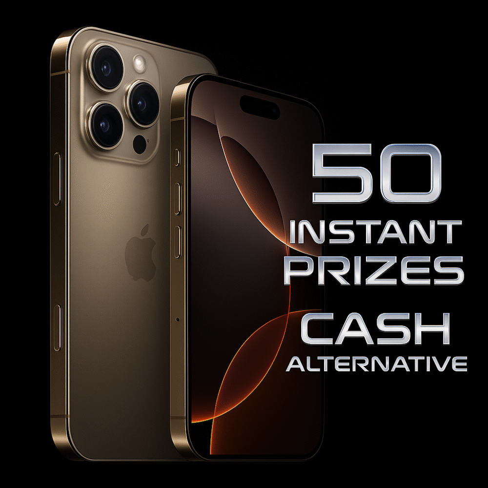 WIN Apple iPhone 16 Pro Max + 50 Instant Prizes