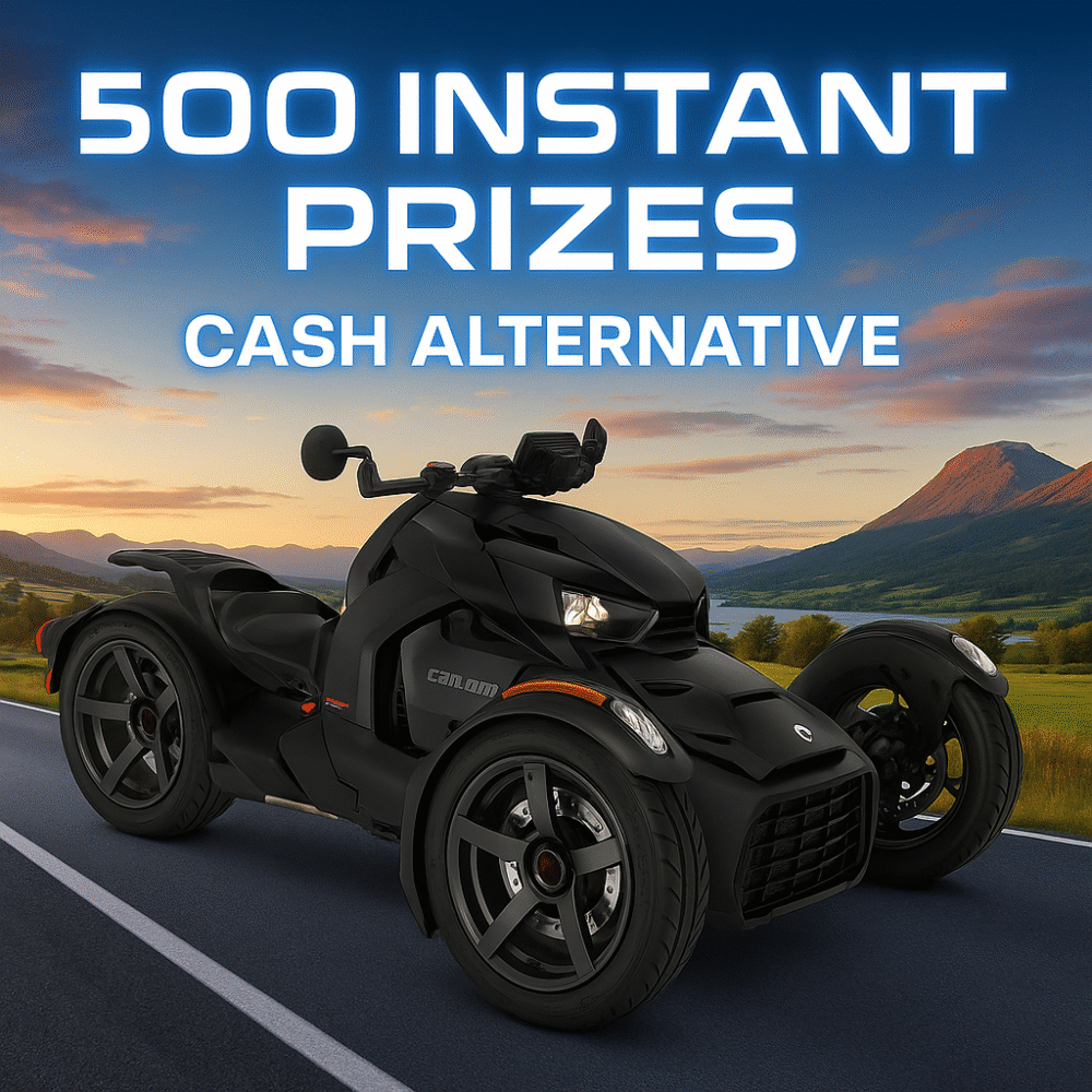 Win Brand New Can-am Ryker 600 ACE + 500 instant prizes