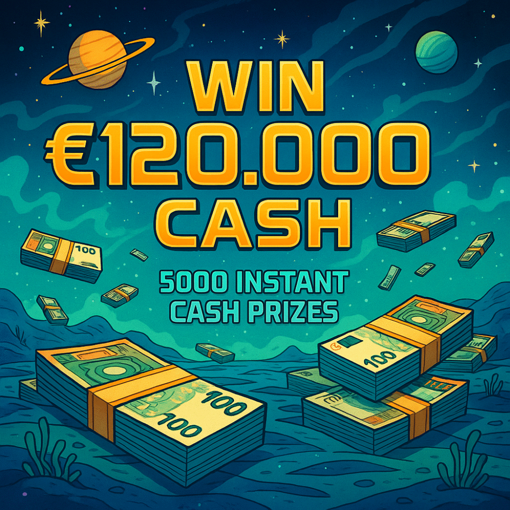 WIN 120.000 EURO CASH / 5000 Instant CASH Prizes